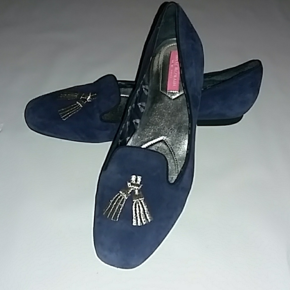 ISAAC MIZRAHI NYC Blue Suede Comfort Bendable Shoes Sz 40 / 10